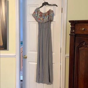 Long form flattering dress